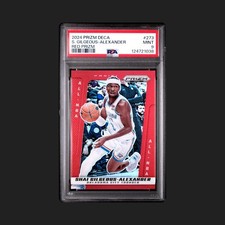 Panini 24-25 Jersey Match 1/1 Shai Gilgeous-Alexander Red Prizm 2/199 PSA 9 SGA picture