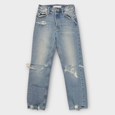 MOTHER The Tomcat Distressed Straight Leg in True Confession Size 24 picture