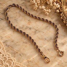 Vintage 1/20 12k Gold Filled B.A.B. Rope Chain Pocket Watch Chain 13.5