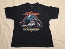 Vintage 1991 Harley Davidson Fletcher's Clearwater FL Holoubek USA T Shirt L 90s picture