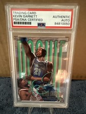 1995-96 Fleer Ultra - Rookie Kevin Garnett #274 (RC) PSA/DNA Authentic Auto picture