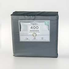 Hotel Signature Egyptian Cotton 400 Thread Count 6-Piece Sheet Set King Gray-PO picture
