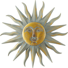 Deco 79 Metal Sun Home Wall Decor Indoor Outdoor Distressed Wall Sculpture with picture