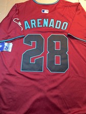 New ARIZONA DIAMONDBACKS #28 Nolan Arenado CRIMSON Jersey STITCHED Size SMALL picture