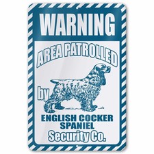 English Cocker Spaniel Area Patrolled Sign picture