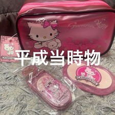 Sanrio Charmmy Kitty Vintage Pouch Set Mirror Comb Y2K Heisei Retro Rare picture