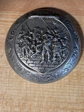 Antique Silver Pill Box Rembrandt Nightwatch Repousse 835 Silver Dutch Trinket picture