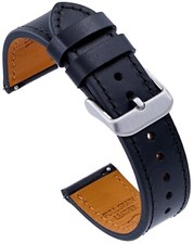 Italian Buttero Leather Watch Band - Black - 18mm, 20mm or 22mm picture