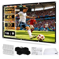 Portable Foldable Projector Screen 4K 16:9 HD Anti-Crease Outdoor Home Cinema 3D picture