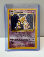 Alakazam Holo Rare Base Set BS Psychic Holo 001/102 1999 LP picture