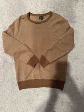 JCREW men’s small 100% cashmere sweater crew neck brown picture