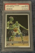 1997-98 TOPPS CHROME RON MERCER RC #124 PSA 10 picture