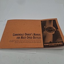 Vintage 1998 Cannondale Bike Owner's Manual For Multi-Speed Bicycles picture