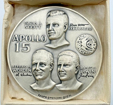 Vintage 1971 R.J Menconi Apollo15 Medallic Art Co .999 pure Silver Medal 5.165OZ picture