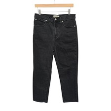 Madewell Classic Straight Jean Black Wash Women's Size 28 picture