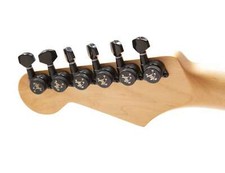 Genuine Tone Ninja 19:1 Locking Tuners, 6 Inline Staggered set, Black picture