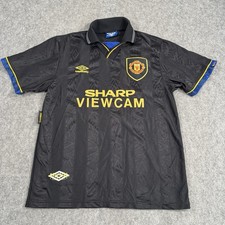 Vintage Umbro Manchester United 1993-1995 Away Soccer Jersey Size M picture