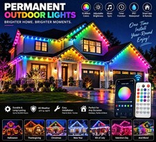 Permanent Outdoor RGB Lights 100FT IP67 Smart APP Christmas Holiday picture
