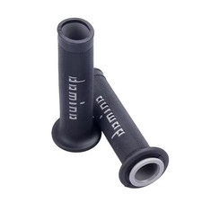 Domino Road & Race Black-Grey A010 Full Diamond Grips To Fit Road Bikes open picture