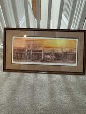 Roy Purcell “FREMONT STREET”  Rare Signed Numbered 84/100 Framed 36x20 picture