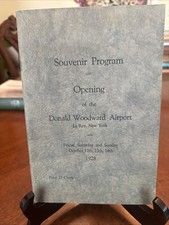 Le Roy New York Donald Woodward Airport Dedication Aviation Program Orig. 1928 picture