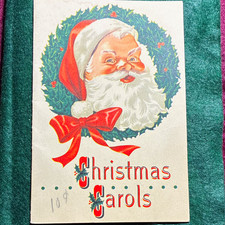 Vintage 1953 Security-First National Bank Christmas Carols Booklet Santa Claus picture