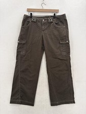 Athleta Dipper Cargo Pants 14P Brown Low Rise Utility Pockets Casual Travel Camp picture
