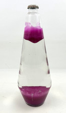 Vintage 90s Original Lava Lite Lamp Clear Pink Wax Replacement Globe Tested picture
