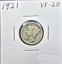 1921-P Mercury Dime Semi-Key VF picture