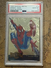 Fleer 1995 Marvel Metal Spider-Man Gold Blaster #12 PSA 10 LOW POP picture