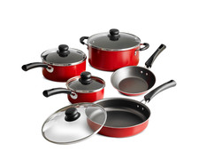 9 Piece Nonstick Cookware Set With Glass Lids Pots Pans Kitchen Cooking Set picture