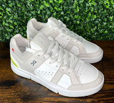 On THE ROGER Clubhouse Low Top Women’s 5.5 Sneakers White/Gray/Green 48.98504 picture