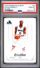 2014-15 Panini Excalibur Kevin Garnett #54 Silver /49 PSA 10 Pop 1 Rare picture