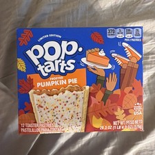 NEW FROSTED PUMPKIN PIE POP TARTS 12 TOASTER PASTRIES LIMITED EDITION picture