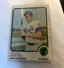 Topps 1973 Willie Mays #305 Base Set New York Mets Baseball Card picture