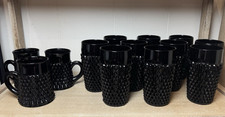 Vintage Tiara Cameo Imperial Indiana Black Diamond Point Drinking Glasses & mugs picture
