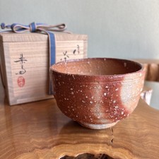 Japanese Shigaraki Ware Matcha Tea Bowl Chawan by Rakusai Takahashi tomobako picture