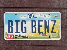 Big benz Beautiful Birthplace of Aviation 1803 Ohio Vintage License Plate picture