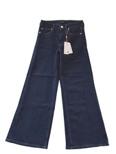 Quince Bella Stretch Wide Leg Jeans Womens 27 Deep Rinse Dark Wash Denim NWT picture