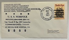 1983 USS EMORY S. LAND NUCLEAR SUBMARINE COVER NEWPORT NEWS SHIPBUILDING DRYDOCK picture