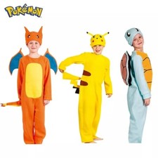 Pokemon Cosplay Pajamas Child Pikachu Charizard Or Squirtle Costume picture