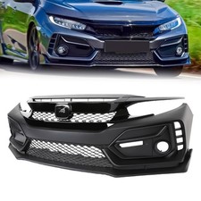 Front Bumper Cover Kit Compatible with 2016-2021 Honda Civic Type R Style Sedan picture