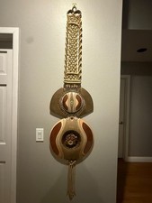 Huge 70” Fred Wiesener Brutalist Ceramic Macrame Wall Hanging Art Sculpture 1970 picture