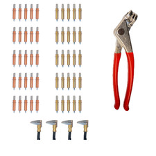 55-Pc Cleco Kit 25 Each 1/8 3/16 4 Side Clamps + Pliers picture