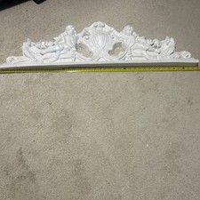 vintage wall pediment French Rococo architectural pediment cherub angel 39 In picture
