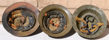 LOT OF 3 WW1 US ARMY  DOUGHBOY HELMET ALL ORIGINALs US MILITARY WWI GREAT WAR #2 picture