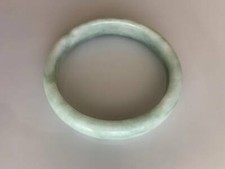 Gorgeous Natural Real Chinese Light Green Jade Bangle Bracelet Jadeite Jade 56mm picture
