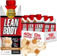 Labrada Lean Body 40g Protein Shake Salted Caramel 0 Sugar 17 Fl Oz 12 Pack picture