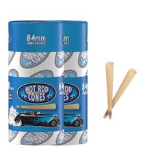 Hotrod Unbleached Pre-Rolled Cones Rolling Paper Cones W/Tips 50 CTx2 Pack 84 mm picture