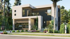 BLUEPRINTS CONTEMPORARY TWO STORY HOUSE PLAN ARCHUP #101 picture